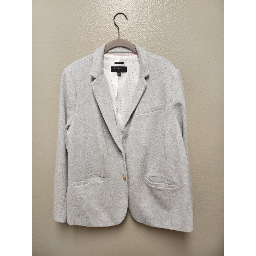 Talbots Aberdeen Blazer - Size 16 WP Grey Gold button detail, fully lined